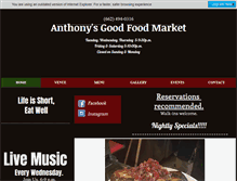 Tablet Screenshot of anthonysgoodfoodmarket.com